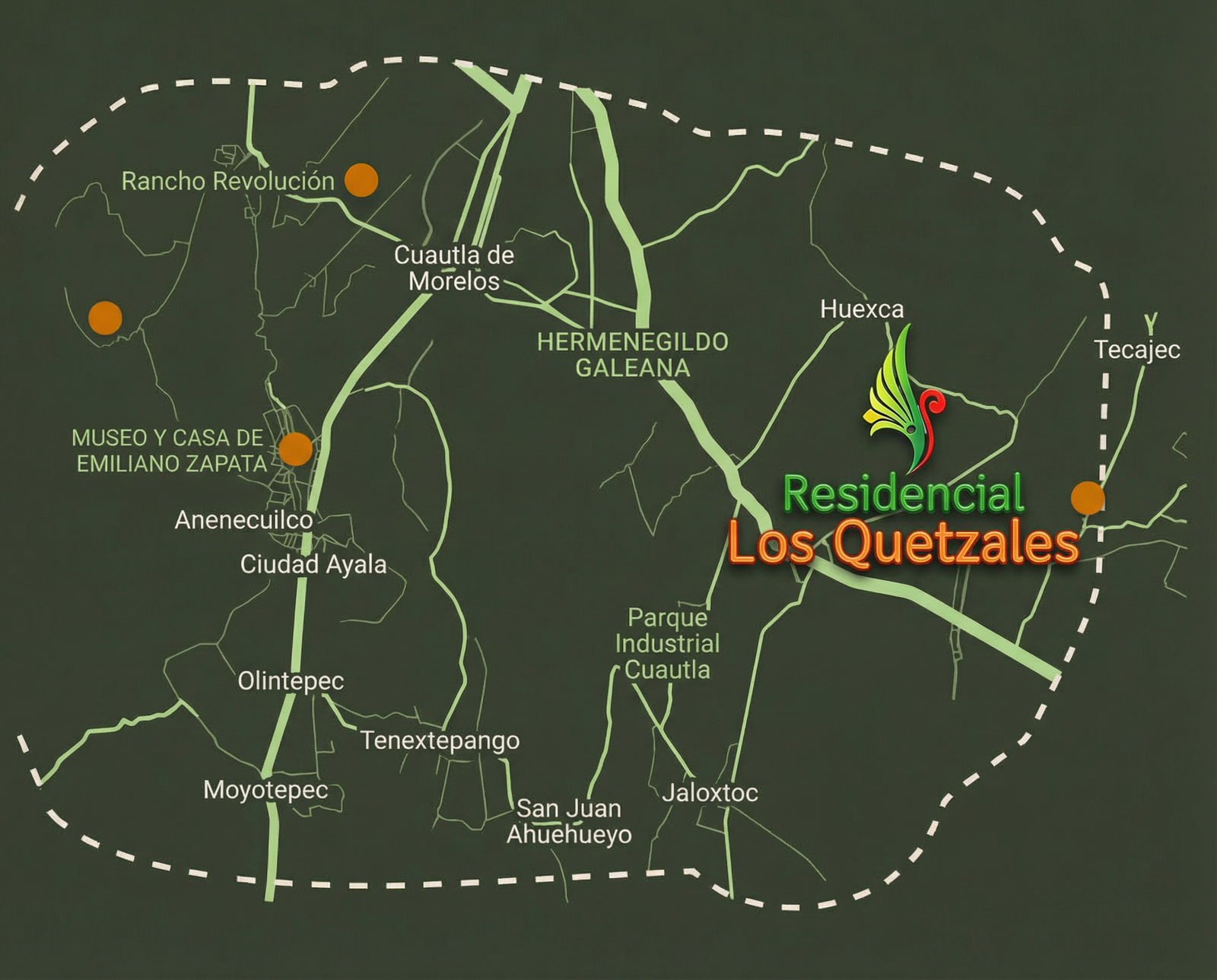 Mapa de ubicación Residencial Los Quetzales